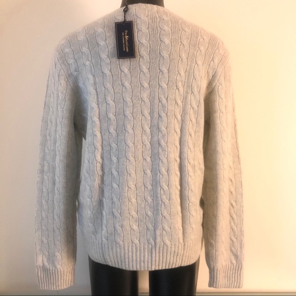 Polo Ralph Lauren Cashmere Sweater XL Gray NWT New - Picture 7 of 8